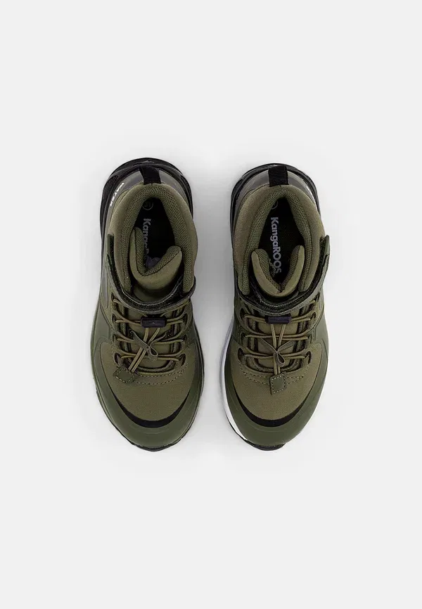 Кроссовки высокие Kx hydro high top trainers Kangaroos, оливковый/чёрный — фото 4