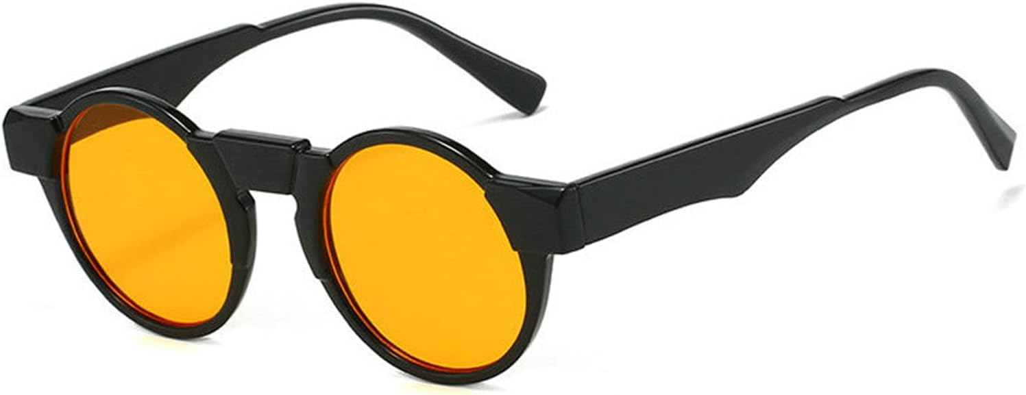 

Солнцезащитные очки Willochra Retro Small Round для женщин, модные, конфетных оттенков, защита от УФ-излучения UV400, для мужчин, трендовые, в стиле панк, черные и зеленые, C4