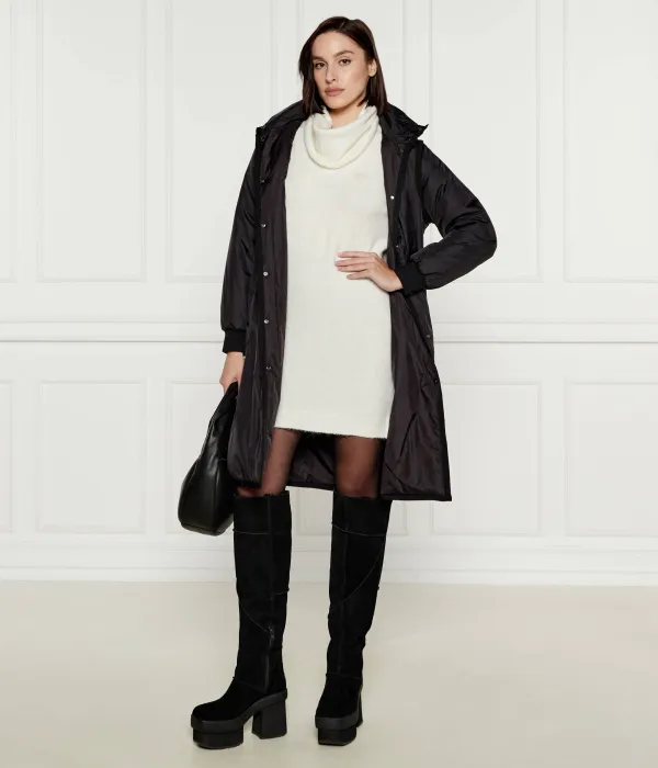 Кожаные сапоги на блочном каблуке Ugg, черный — фото 2