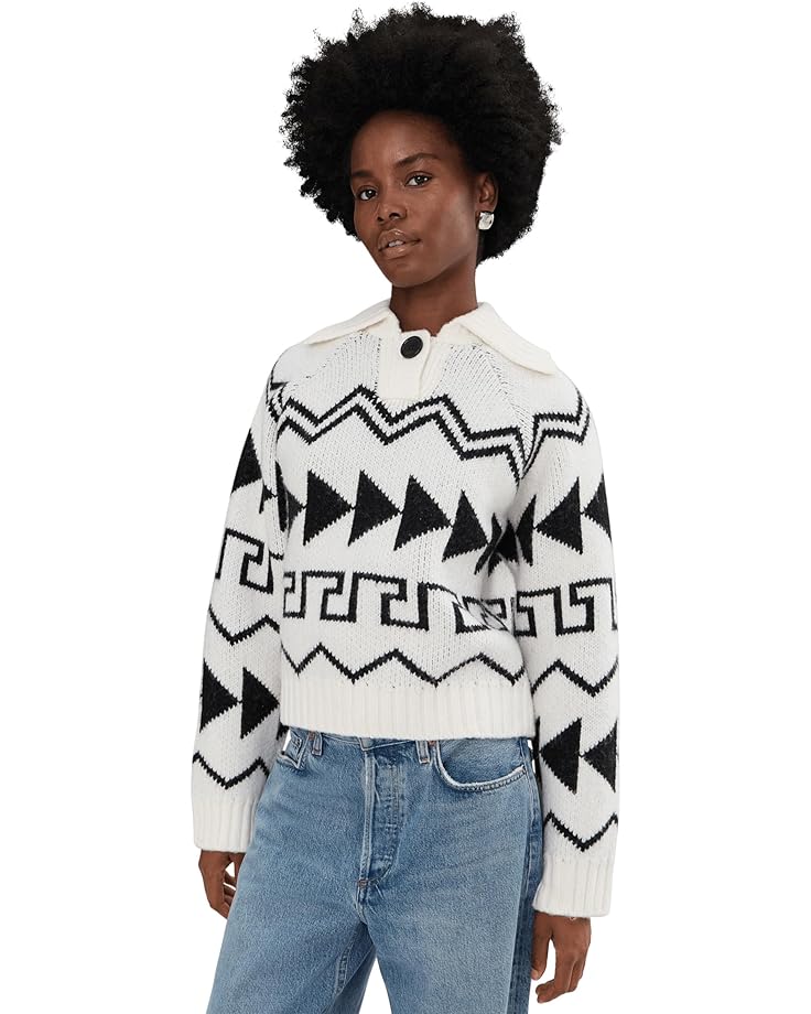 

Женский свитер Sanctuary Below Zero Fairisle Popover, Chalk And Black Fairisle