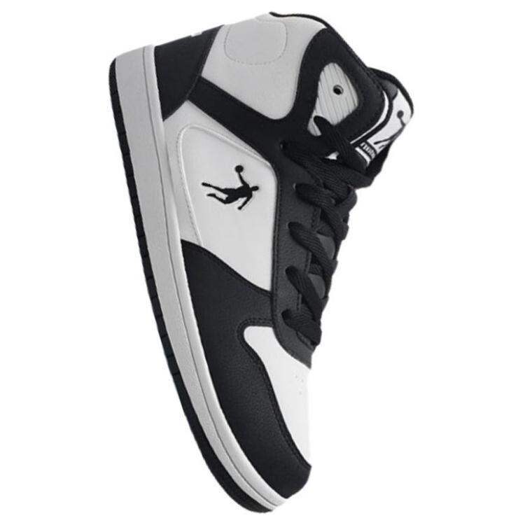 Кроссовки QIAODAN Skateboarding Shoes Men High-top, белый/черный — фото 3