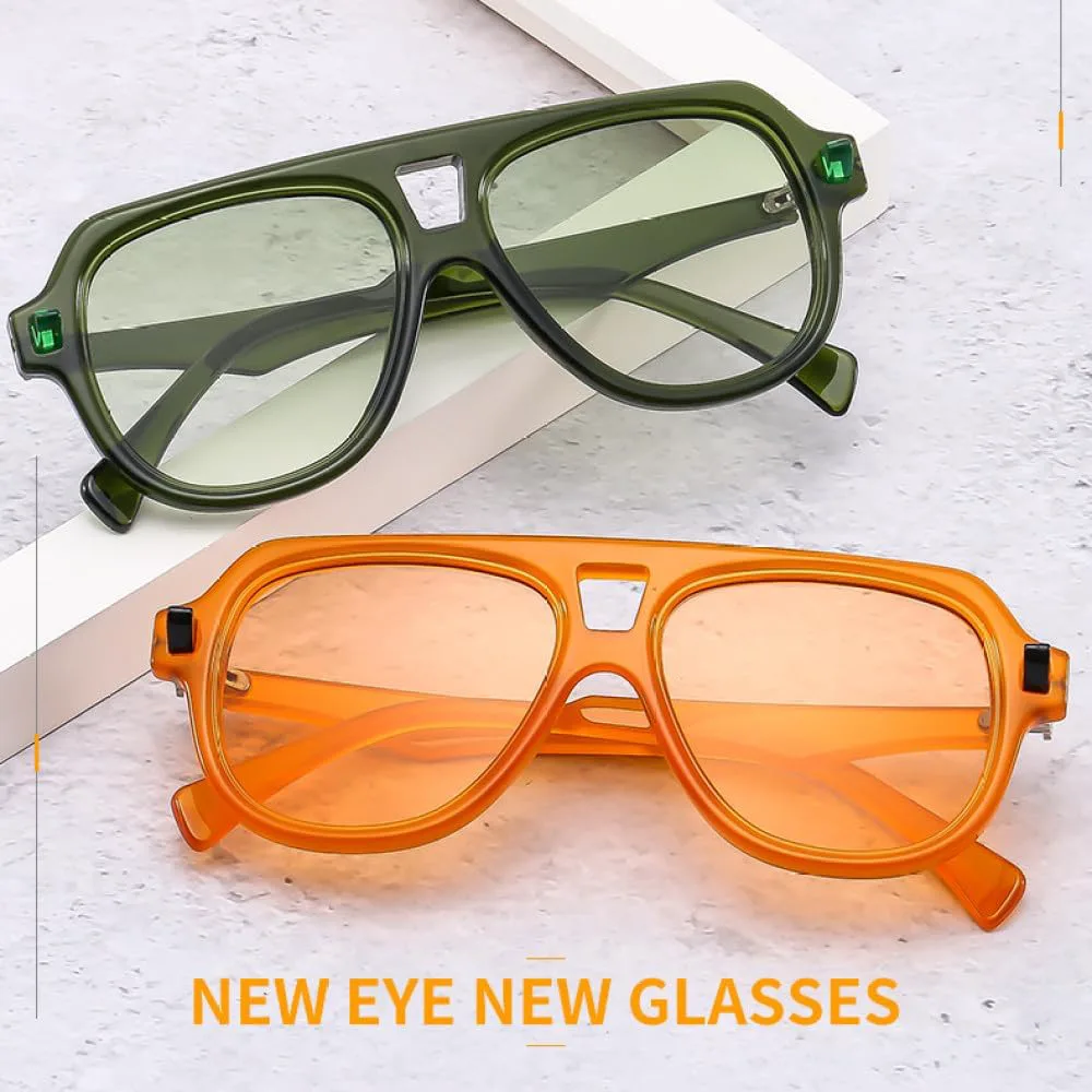 

Модные квадратные солнцезащитные очки для женщин и мужчин с двойной перемычкой, солнцезащитные очки с защитой от УФ-излучения UV400 LJTJTAV, Transparent Grey