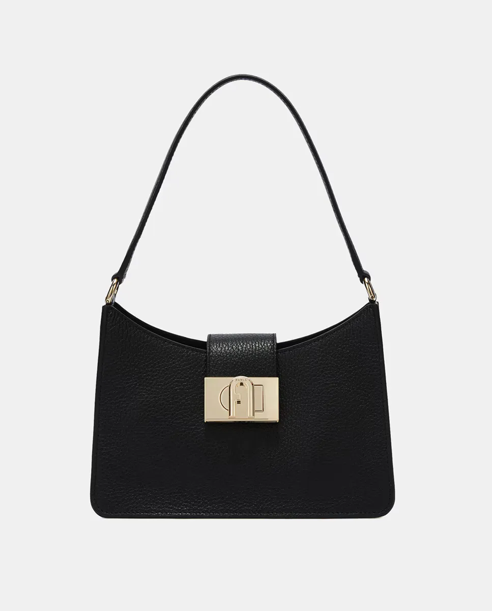 

Сумка на плечо из зерненой кожи Furla, черный