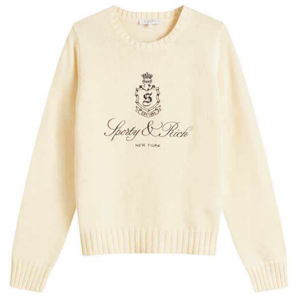 

Вязаный джемпер Vendome Sporty & Rich, экрю