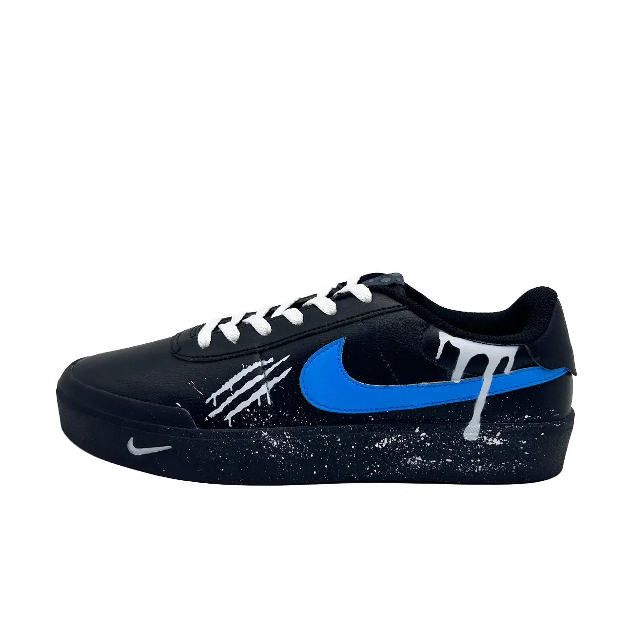 

Nike Кроссовки для скейтбординга Court Shot Tide Crack Coverage Low Top, мужские, черные, синие, белые