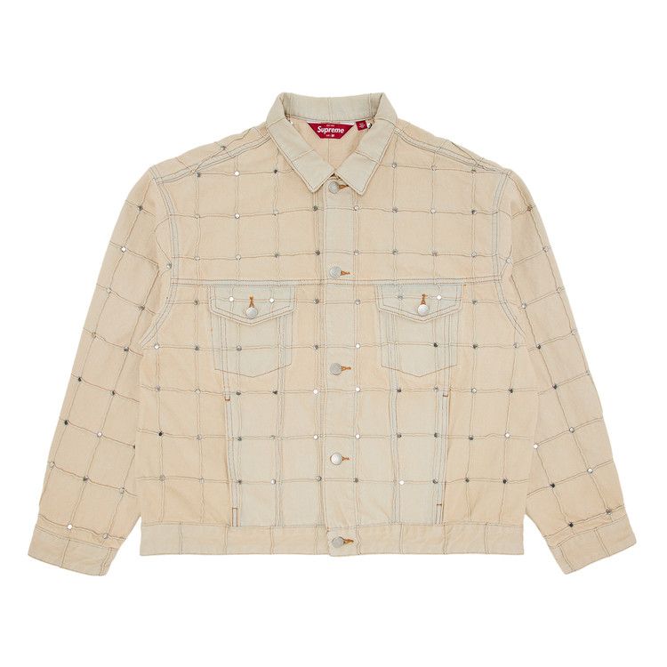 

Куртка Supreme Studded Seam Denim Trucker Jacket, Natural