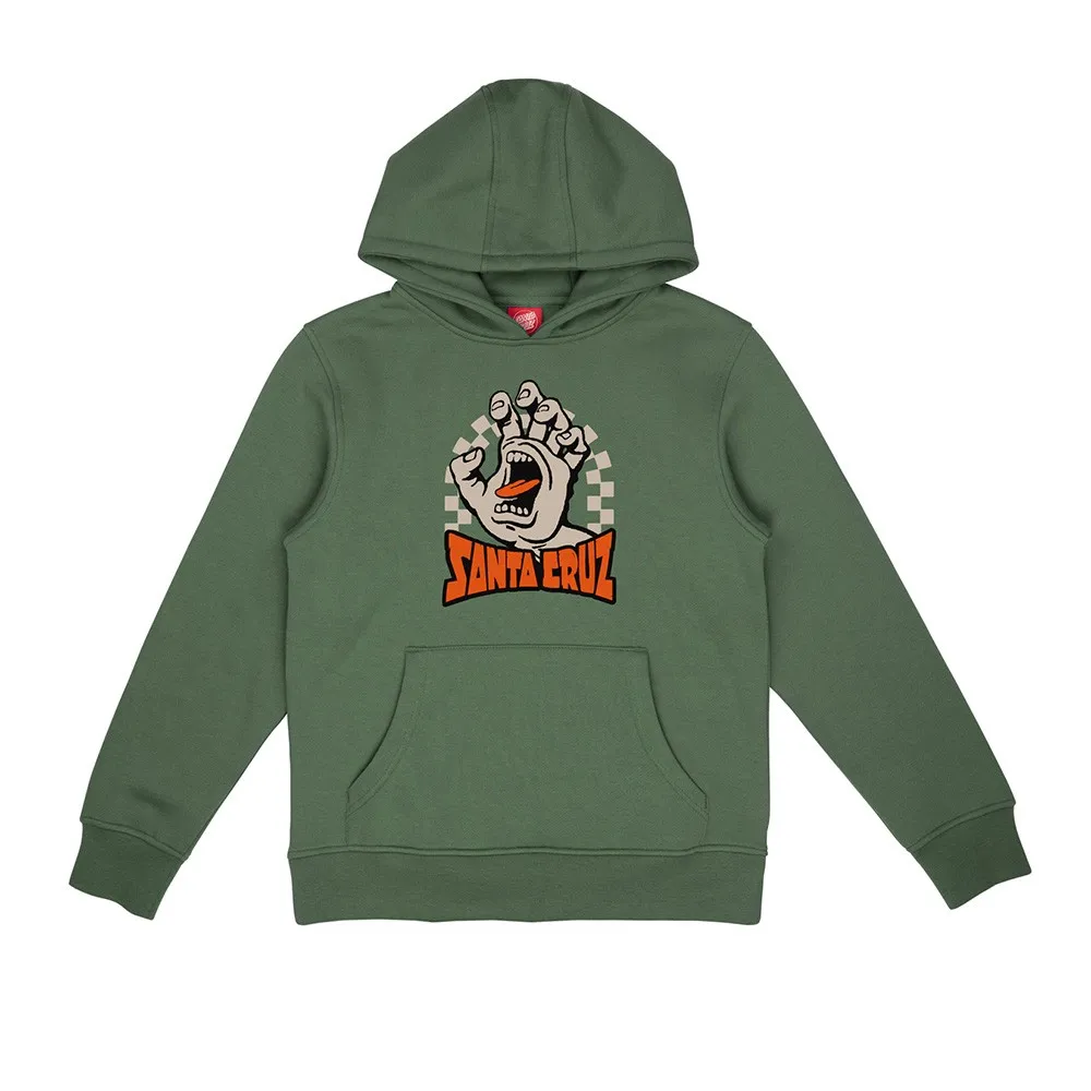 

Худи Santa Cruz Check gateway hand front, зеленый