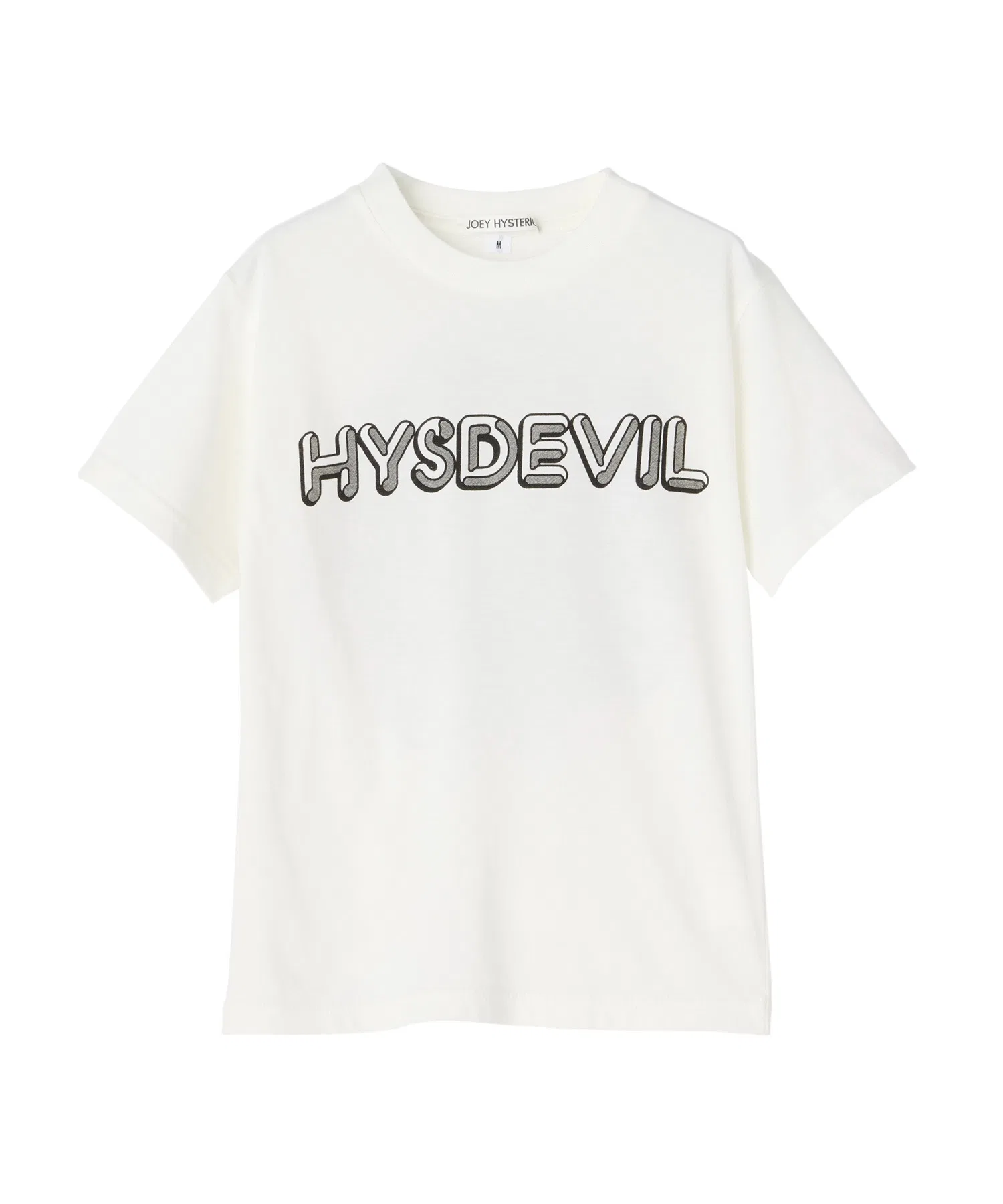 Детская футболка с принтом HYS DEVIL RECORDS JOEY HYSTERIC белая