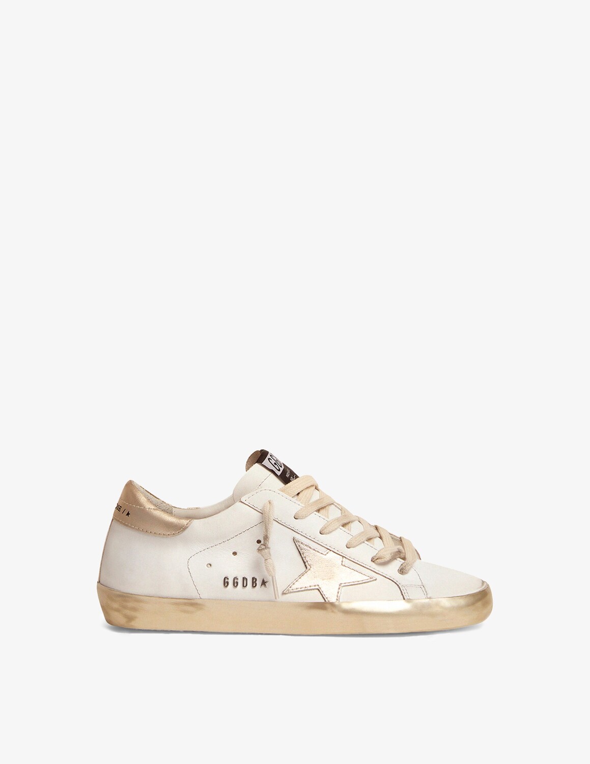 

Кожаные кроссовки Super-Star Golden Goose, цвет White/Gold