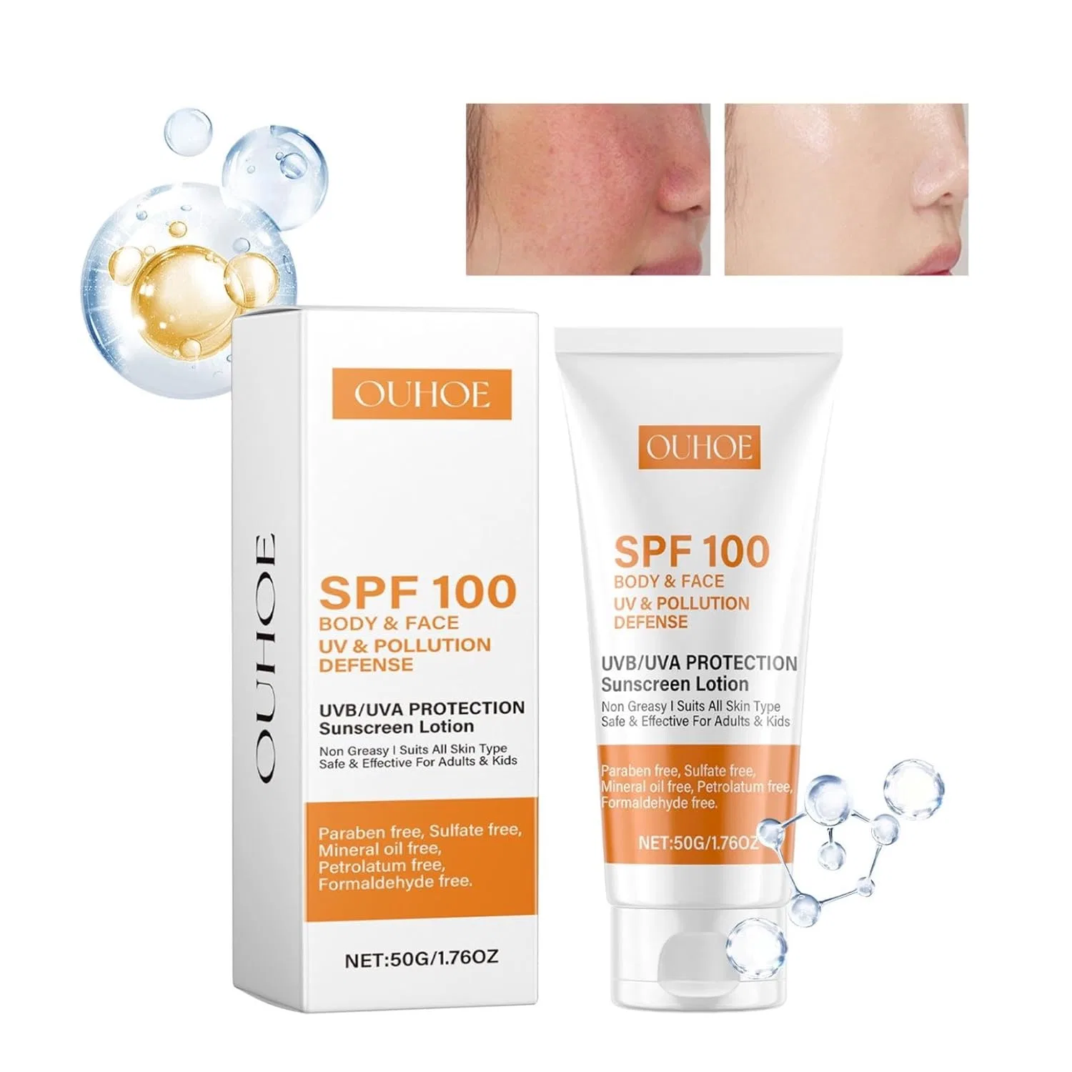 Солнцезащитный крем SPF 100 с UVA/UVB защитой, 50 г Orgrul, 5 Pieces. — фото 2