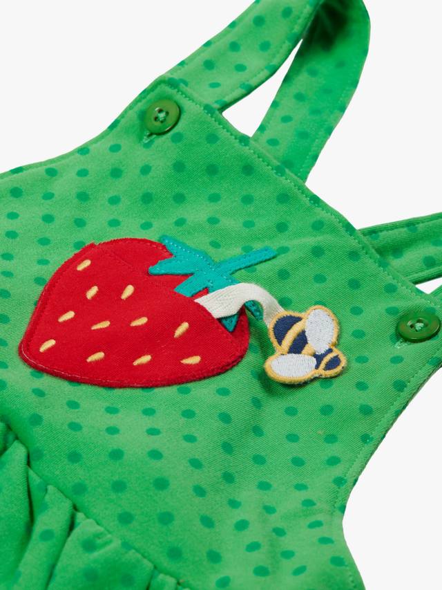 Детское платье-сарафан Enya из органического хлопка с аппликацией Frugi, Green — фото 2