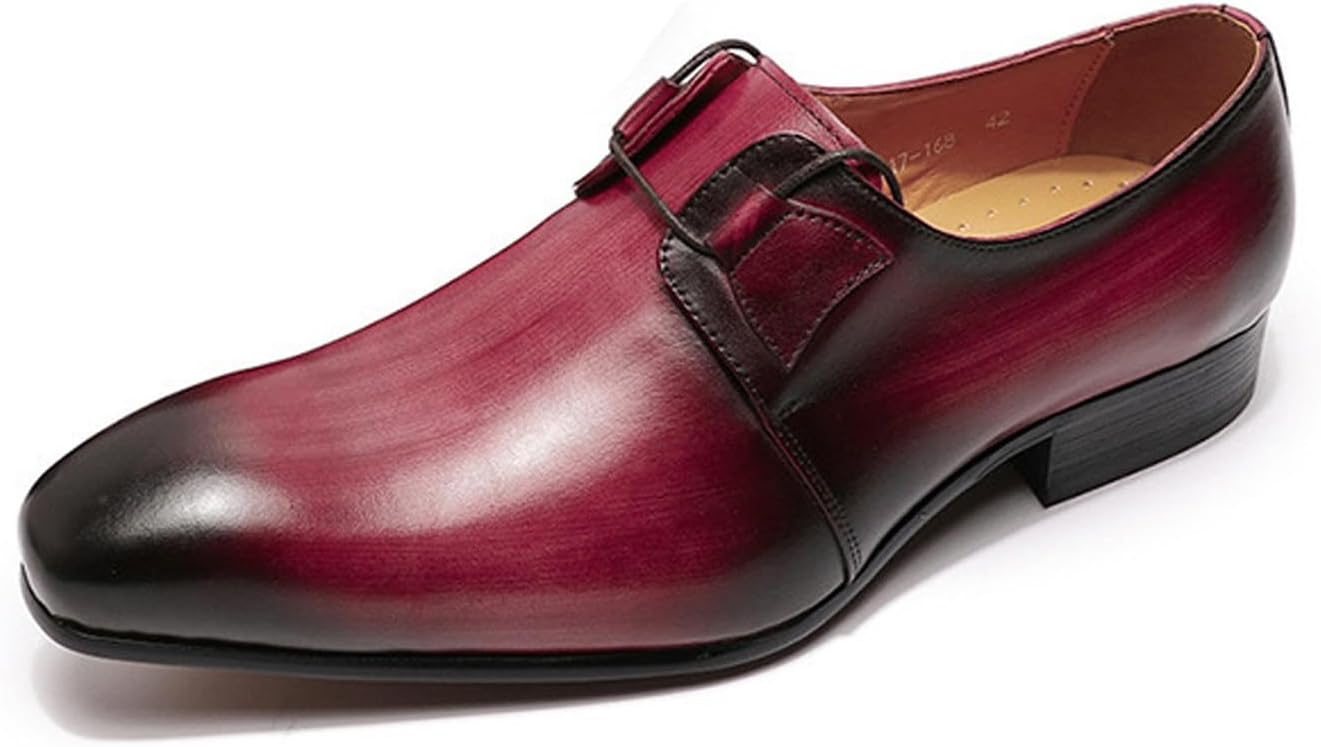 

Мужские классические туфли Santimon из натуральной кожи, удобные дерби на шнурках в итальянском стиле для свадьбы, деловой встречи и офисной носки, красный