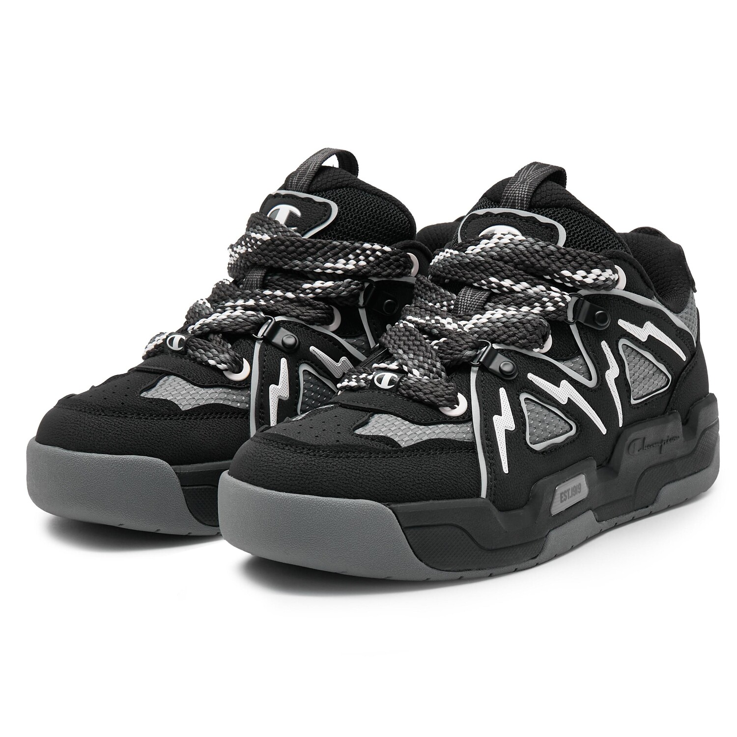 Кроссовки Champion Skateboarding Shoes Men Low-top Black, черный — фото 2