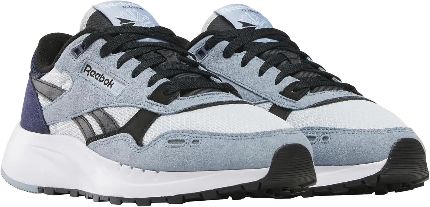 Кроссовки Reebok Unisex Classic Leather 2400, черный/синий — фото 4
