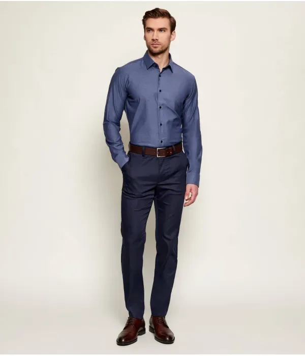 H-Hank-S-Kent-C1-232 футболка slim fit Boss, темно-синий — фото 2