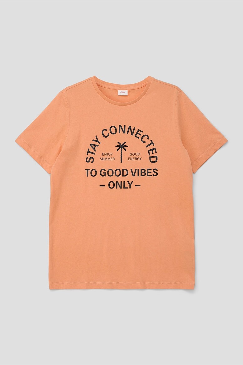 

Хлопковая футболка с принтом S Oliver, оранжевый