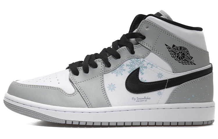 

Кроссовки Air JORDAN 1 Vintage Basketball Shoes Men Mid-Top Gray White