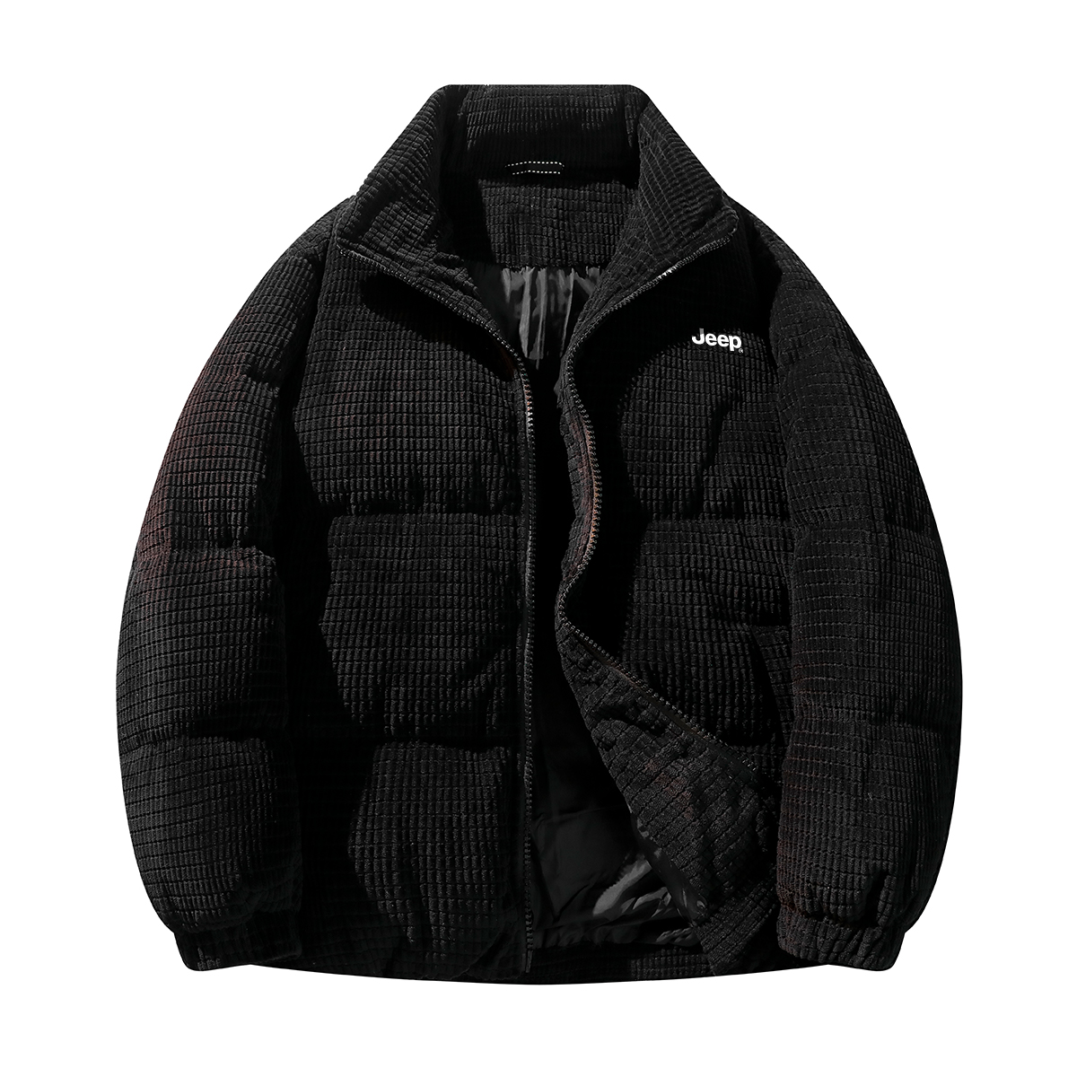 

Пуховики унисекс со стойкой, утепленные, прочие Jeep, pure черный