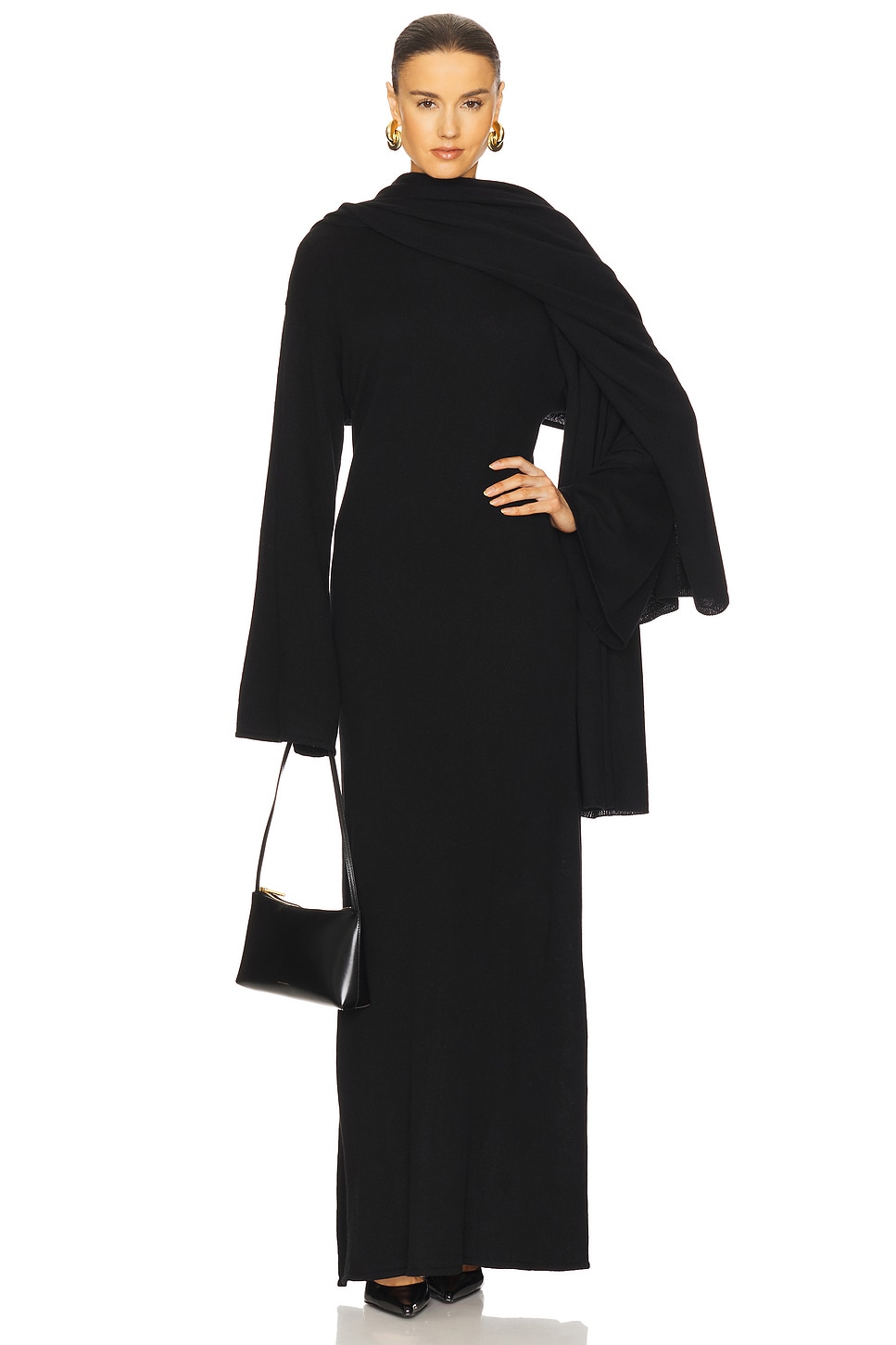 

Boden платье макси из кашемира Helsa, black