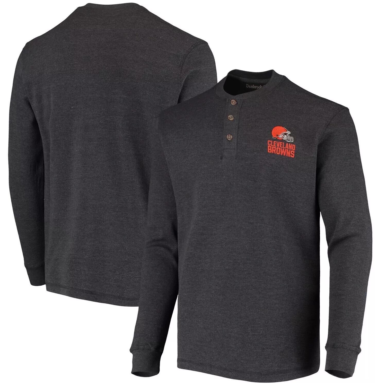 

Мужская серая футболка с длинным рукавом Cleveland Browns Maverick Thermal Henley, Серый, Мужская серая футболка с длинным рукавом Cleveland Browns Maverick Thermal Henley