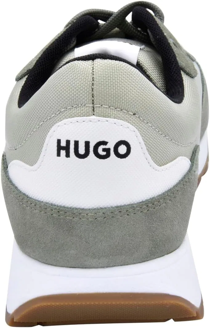 Мужские беговые кроссовки HUGO Icelin Mix Material, Taupe Grey Khaki — фото 4