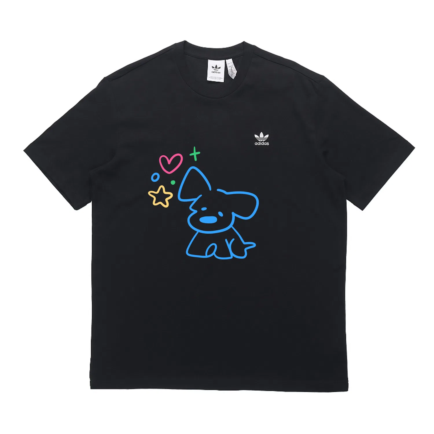 Футболка Adidas Originals Trefoil с принтом черная