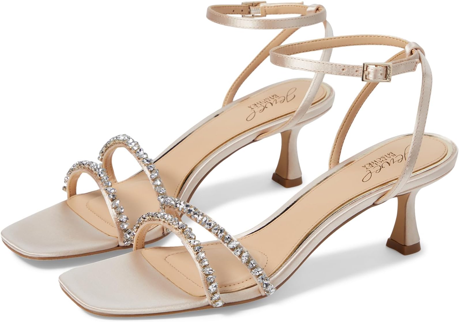 

Сандалии Jewel Badgley Mischka Marley, цвет Champagne