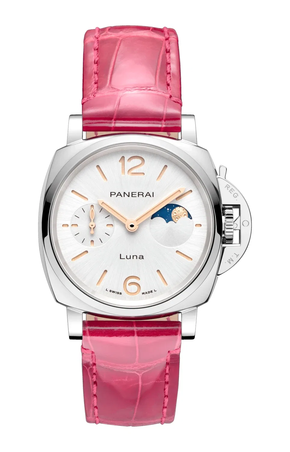 ЛЮМИНОР ДУЭ ЛУНА - PAM01557 PANERAI, серебряный