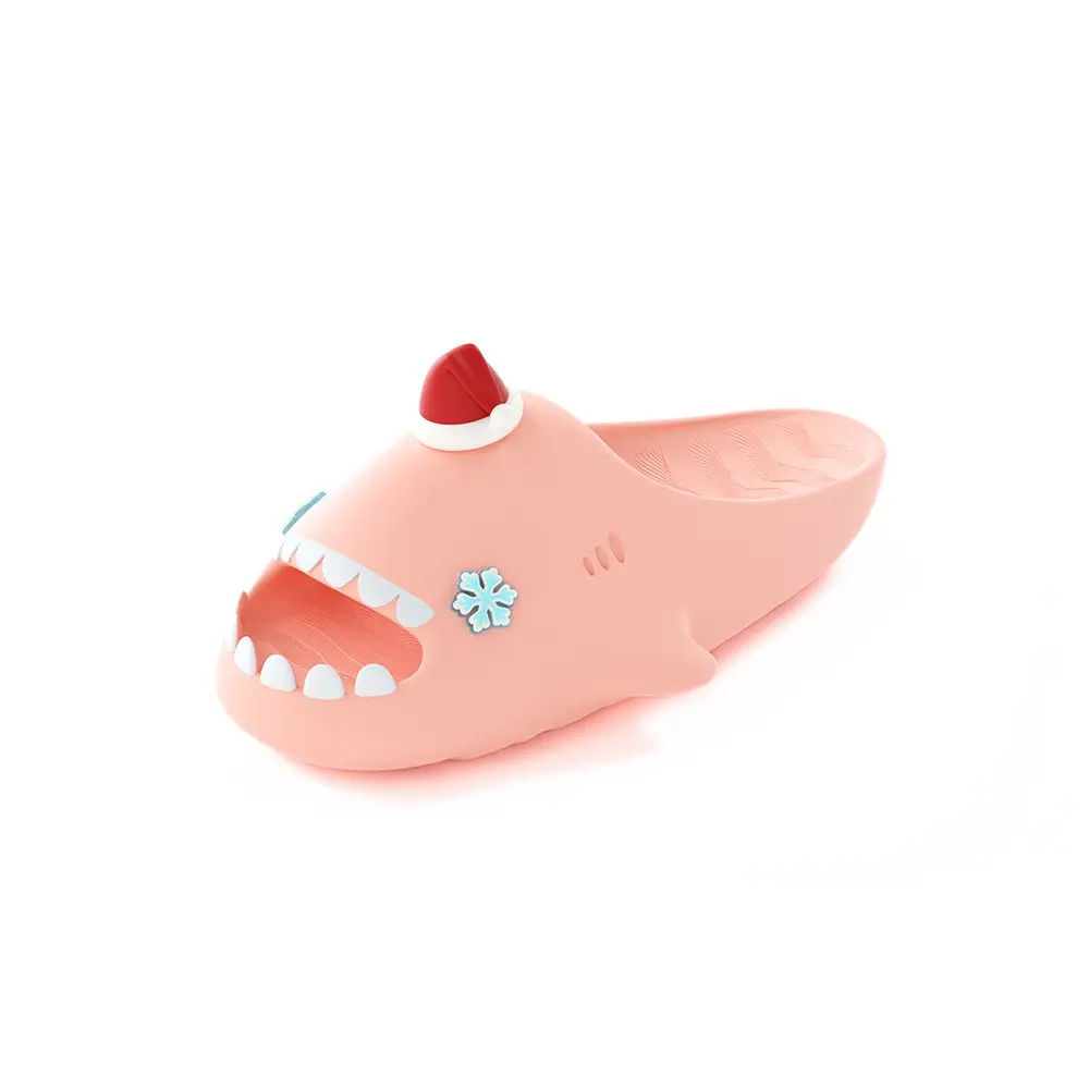 

HelloSlippers Акульи тапочки-шлепанцы с рождественскими шапками унисекс розовые, цвет Pink