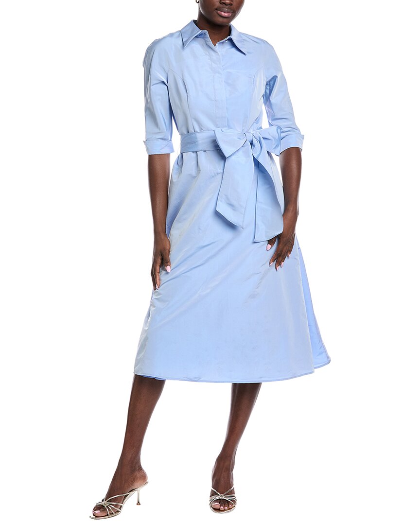 

Тери Джон от Рики Фримен Тафта платье-рубашка Teri Jon by Rickie Freeman, синий