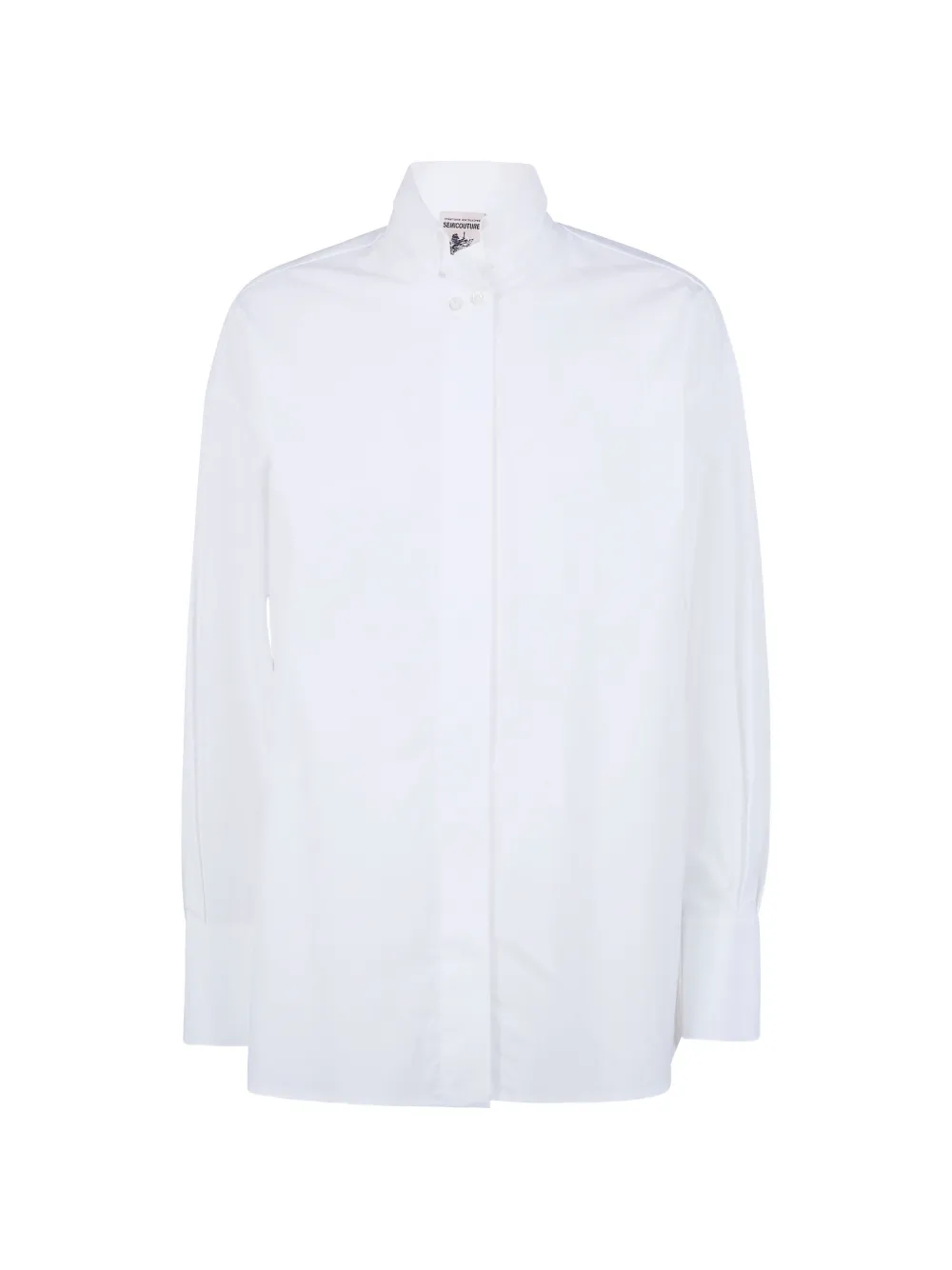 

Рубашка с высоким воротом и длинными рукавами Semicouture, белый