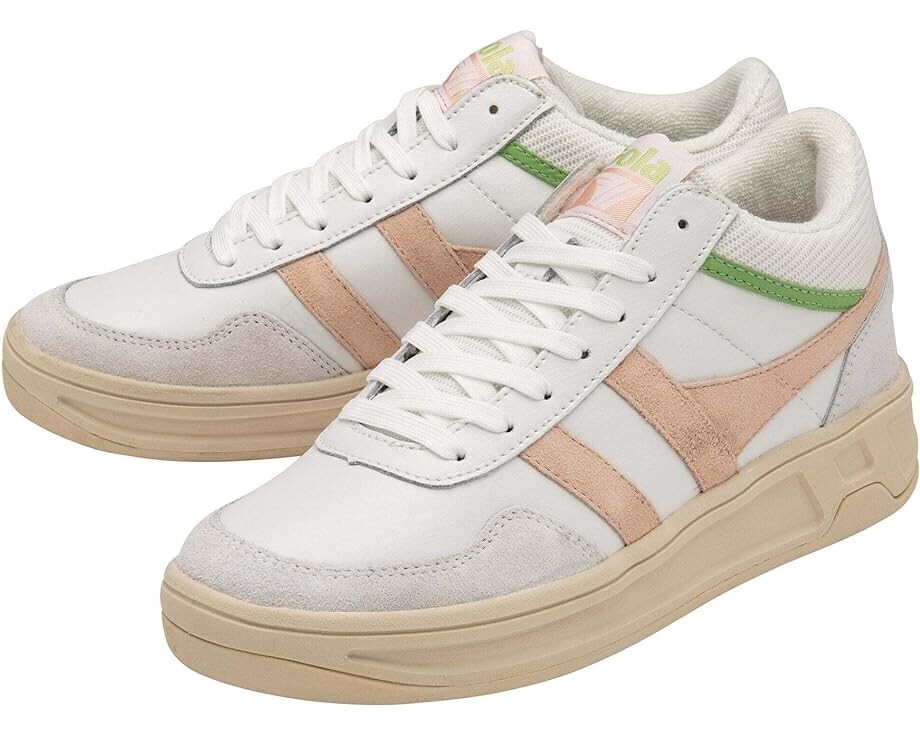 

Кроссовки Gola Swerve, цвет White/Pearl Pink/Patina Green