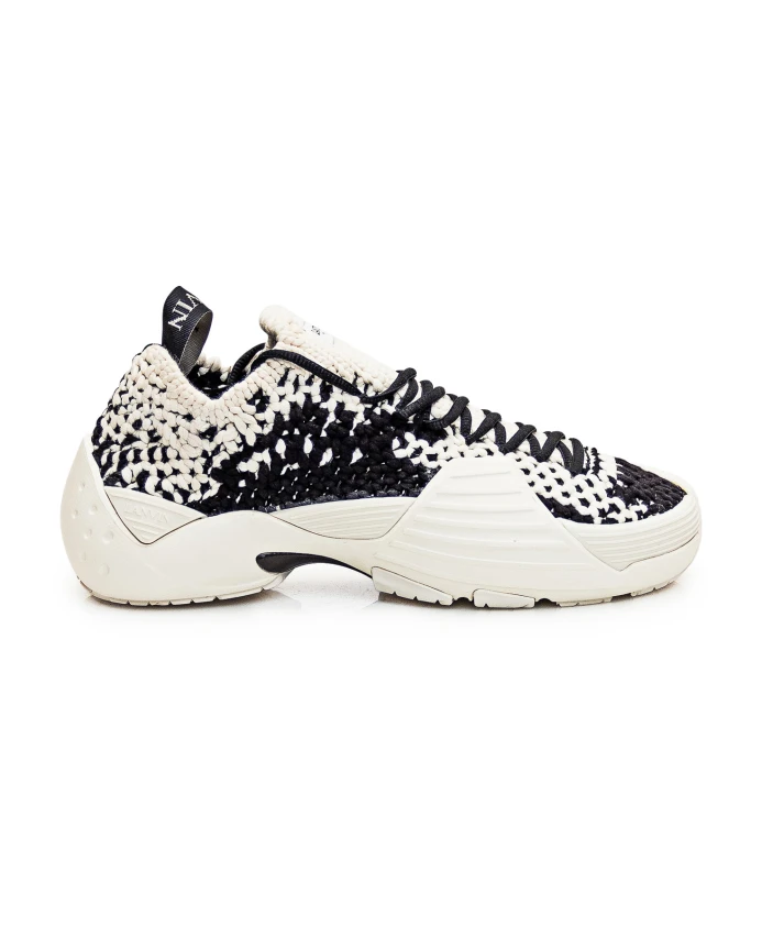 

Стильные кроссовки из хлопкового трикотажа Lanvin, белый