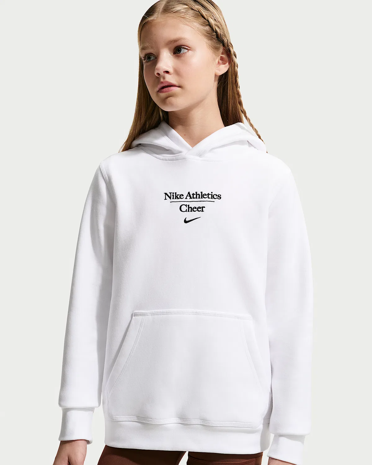Детская толстовка Nike Cheer Pullover Hoodie, White/Black/Black