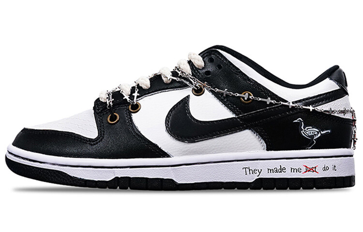 

Кроссовки Nike Dunk Skateboard Shoes Men Low-Top Black White, черный/белый