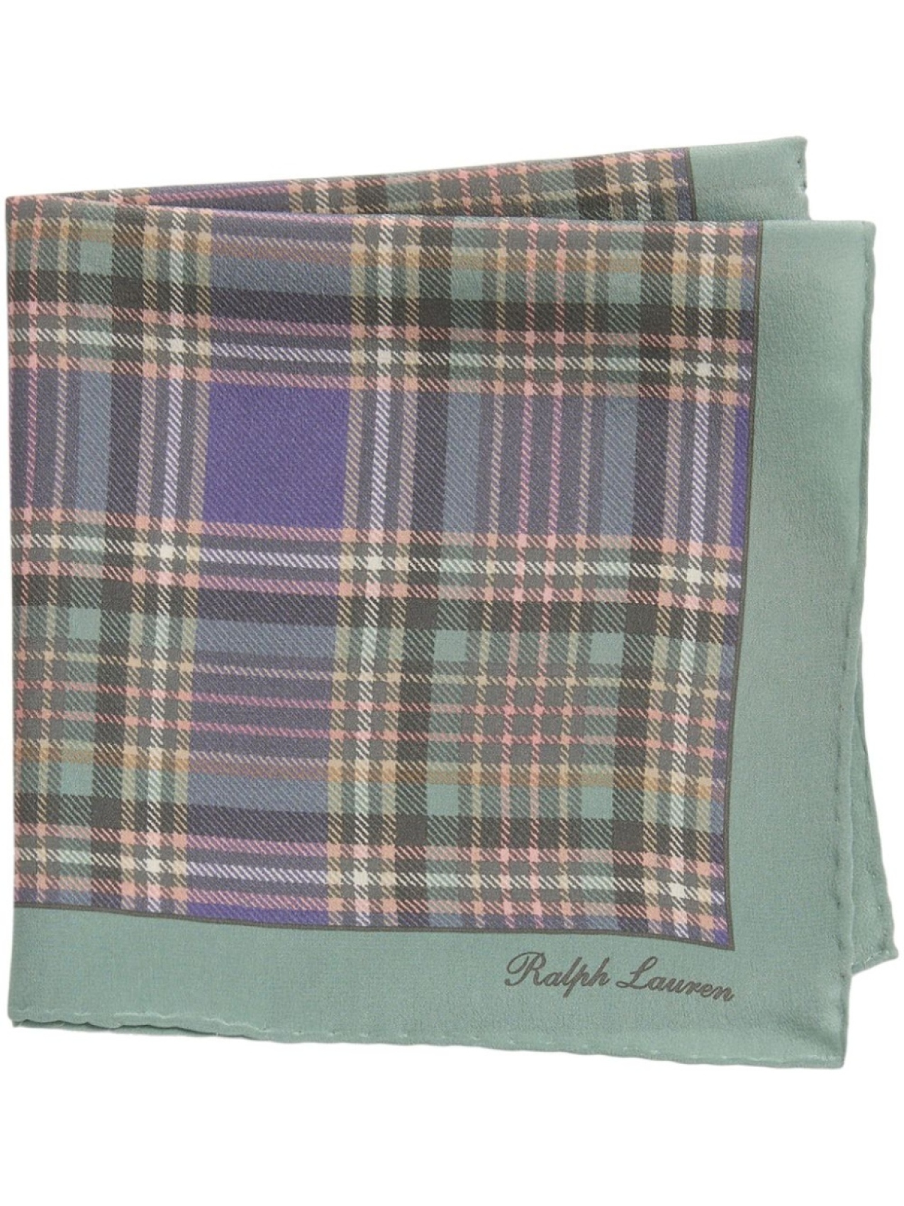 

Шелковый платок-паше в клетку Ralph Lauren Purple Label, зеленый