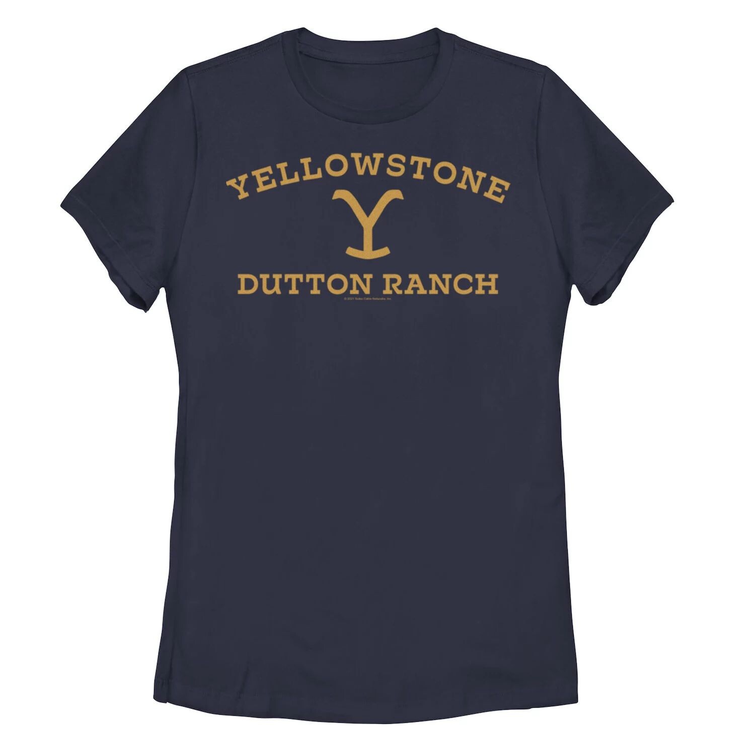 

Футболка с логотипом Yellowstone Dutton Ranch для юниоров Licensed Character, темно-синий