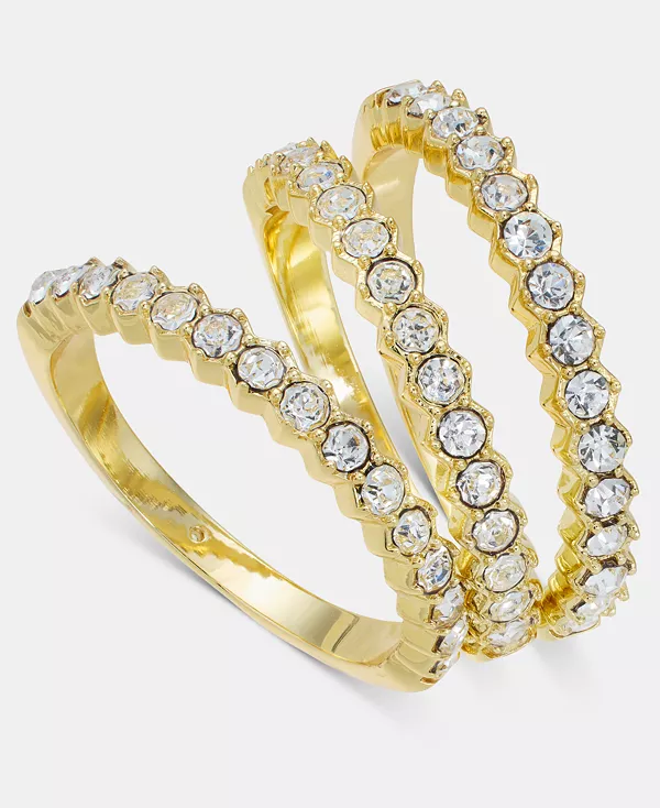 

Набор из 3 колец-паве, эксклюзив от Macy's Charter Club, gold