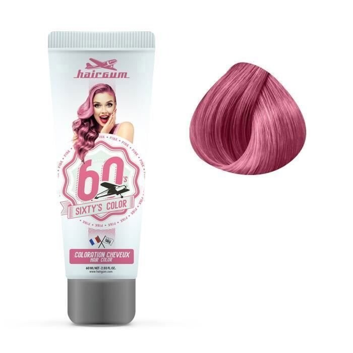 

Временная краска - Полуперманентная краска Розовый 60мл - Hairgum Inny Producent