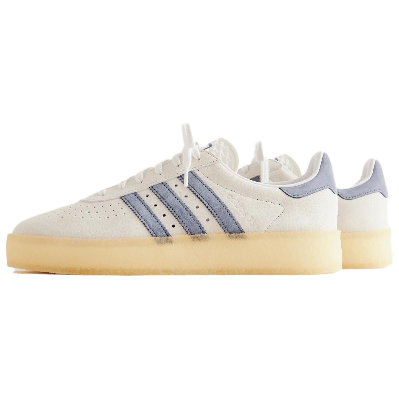 Кроссовки Kith X adidas originals Skateboarding Shoes Men Low-top White/Blue, белый/синий — фото 3