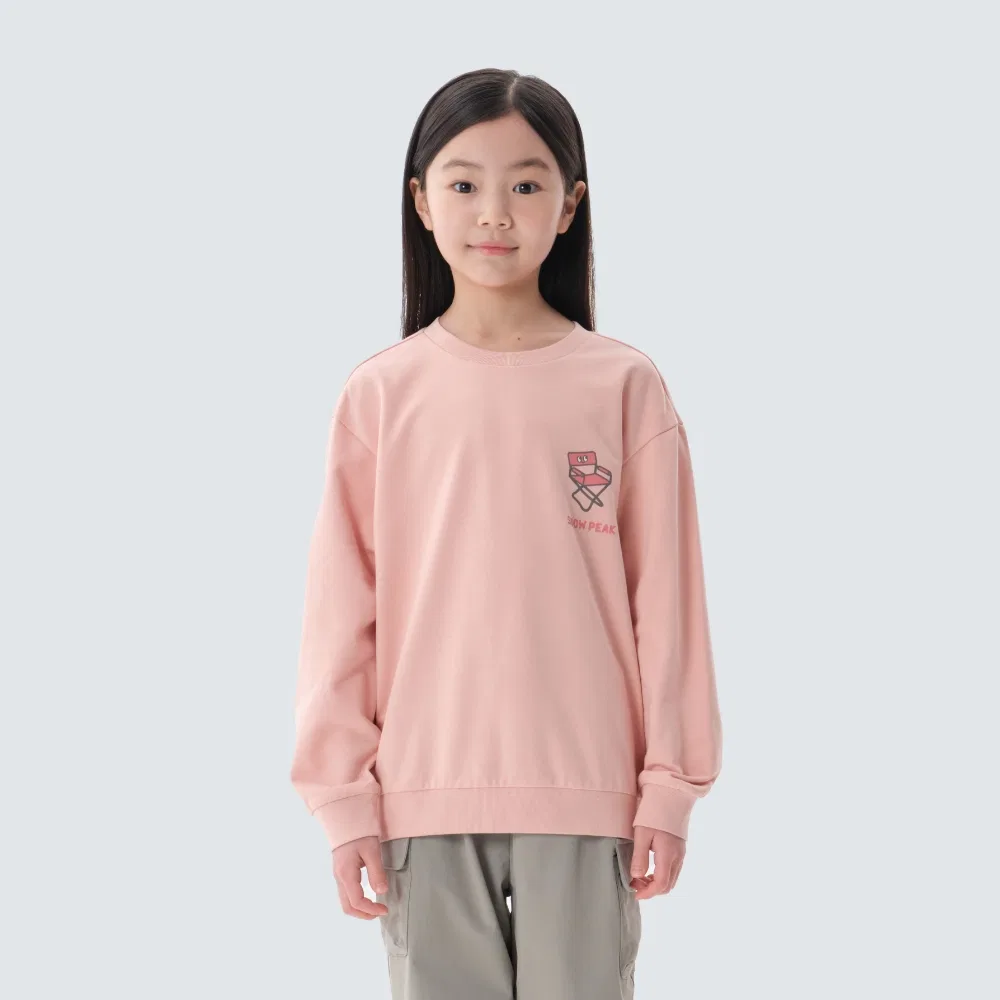 Детский свитшот Kids Camping, светло-розовый, от Snowpeak Apparel Kids