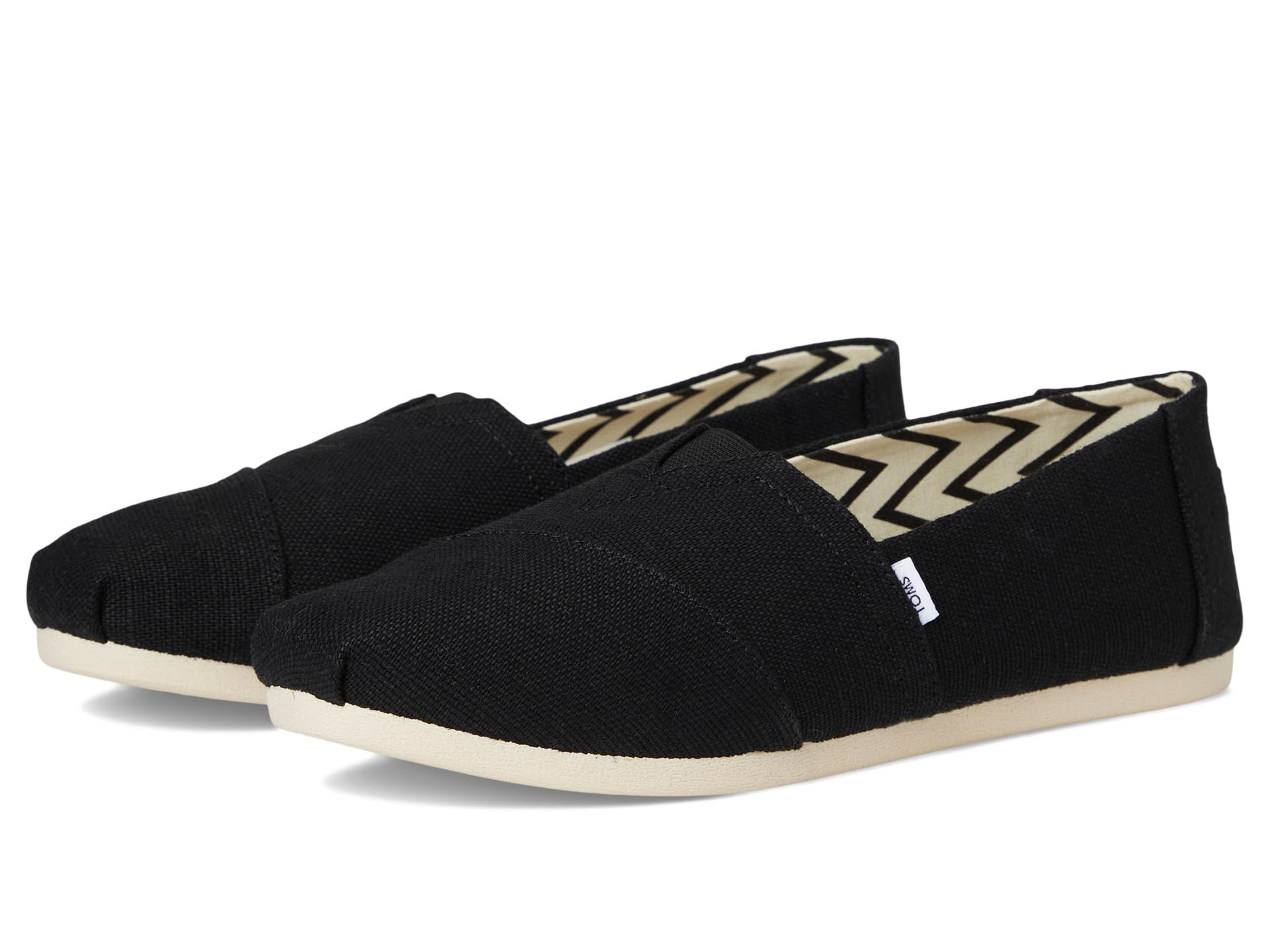 Лоферы TOMS Classic Alpargata with Heritage Canvas, черный/белый