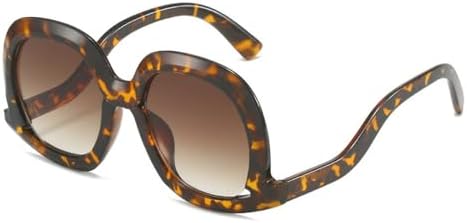 

Модные солнцезащитные очки неправильной формы для женщин и мужчин, винтажные женские солнцезащитные очки, трендовые женские очки UV400, леопардовый принт, один размер MTZJH, One Color