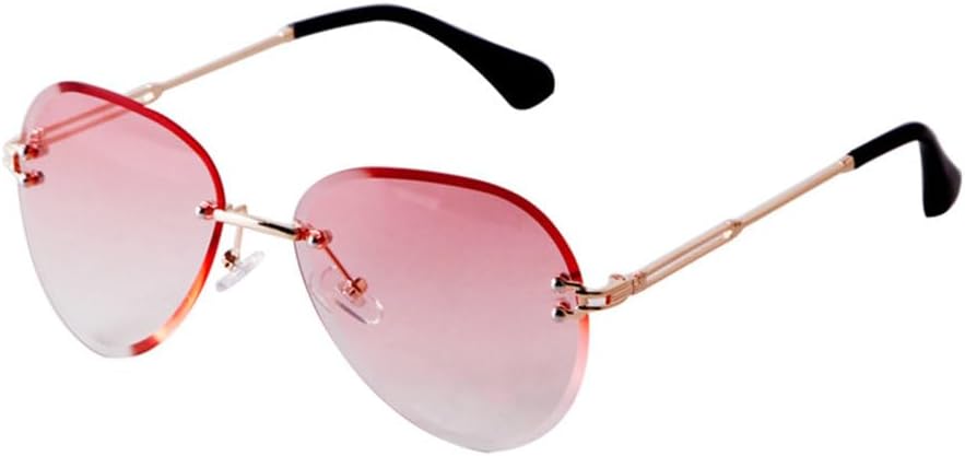 

Солнцезащитные очки без оправы 2027 года для женщин, синий многоугольный градиент, защита от солнца Ocean Sheet Shade, солнцезащитные очки для женщин MTZJH, C1 Gold Double Pink