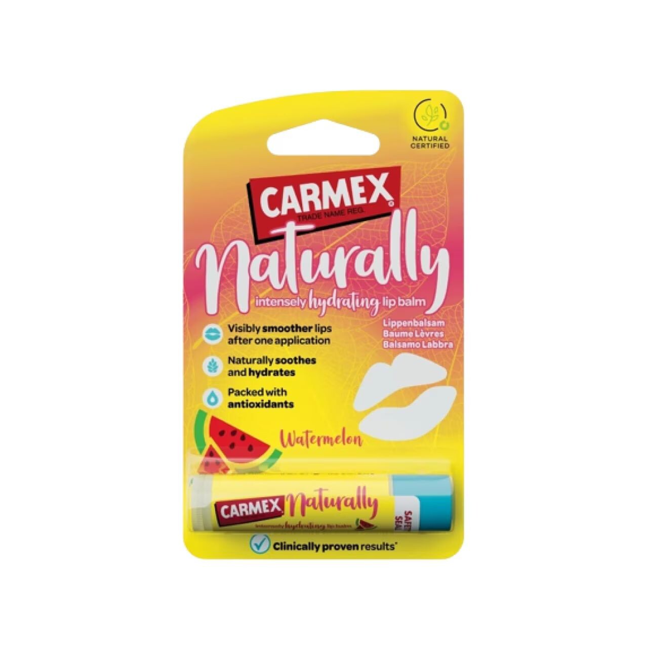 

Carmex Naturally Бальзам для губ Арбуз 4,25 г, Red