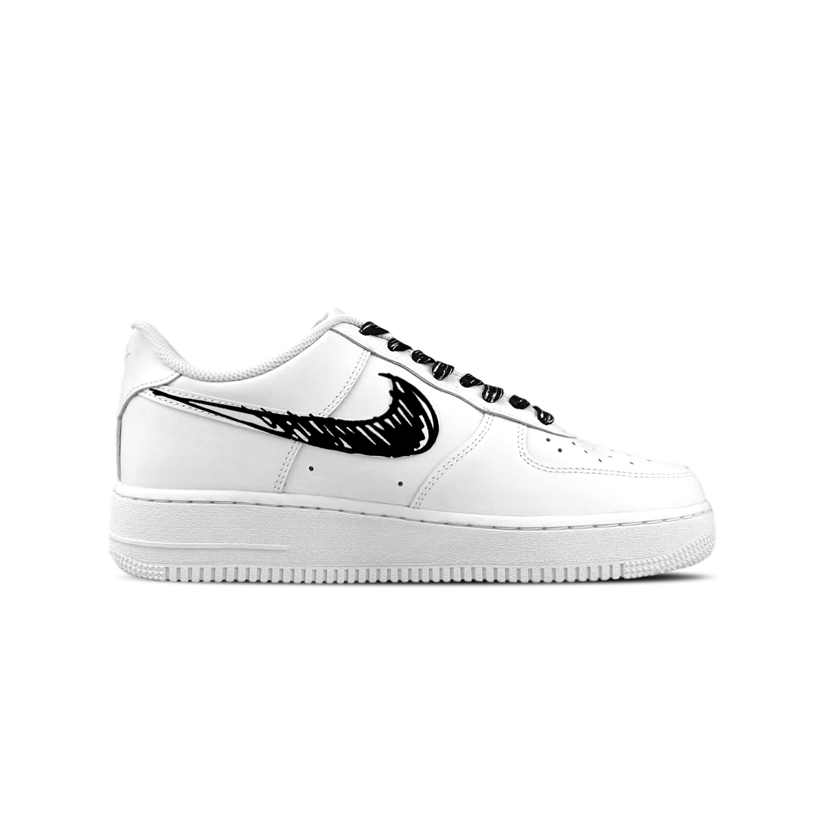 Nike Кроссовки для скейтбординга Air Force 1 Shadow Abrasion Resistant Low top Unisex Black White — фото 4