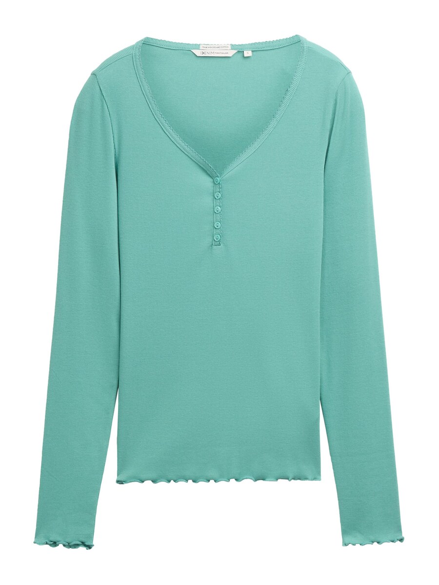 

Рубашка TOM TAILOR DENIM, цвет Cyan blue