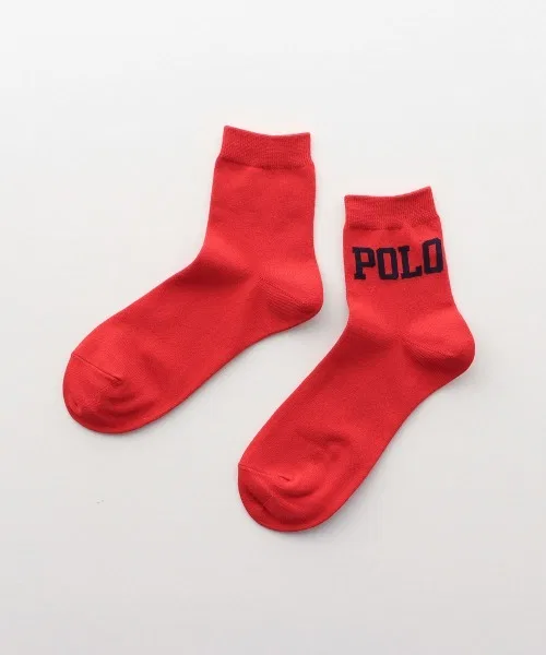 Носки POLO RALPH LAUREN с большим логотипом, органический хлопок, красные