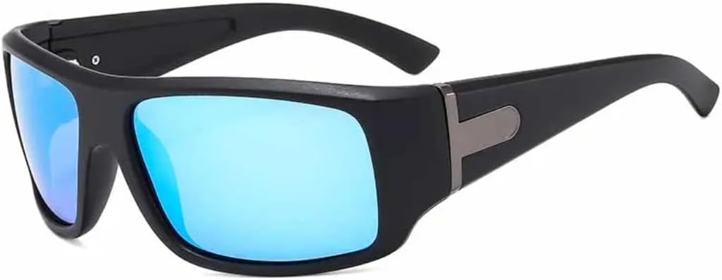 

Винтажные солнцезащитные очки в прямоугольной оправе для женщин, модные для мужчин, для велоспорта, спорта, походов и активного отдыха, защита от УФ-излучения UV400 TVTBBVV, Black Blue