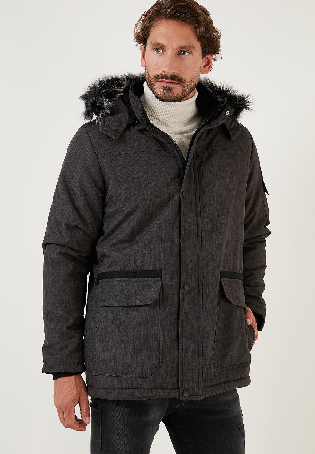 

Зимнее пальто Hooded Buratti, цвет smoked color